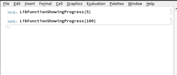 Using abortable library function with simple progress bar.